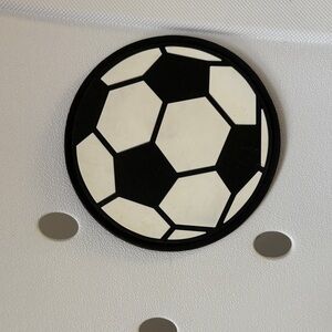 Black and White Soccer Ball bogg bag charm